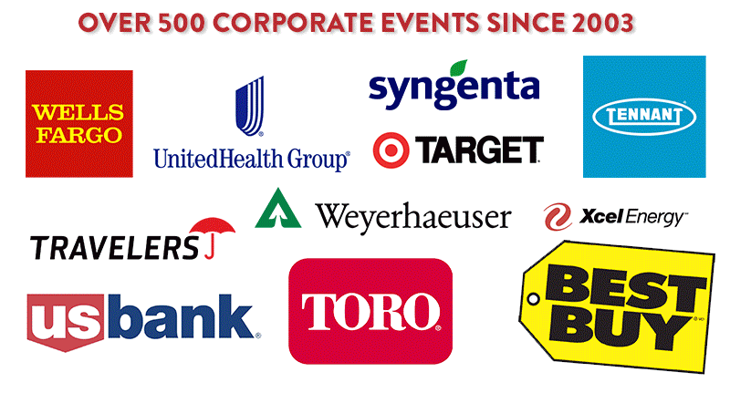 Over 500 Corporate Events Since 2003